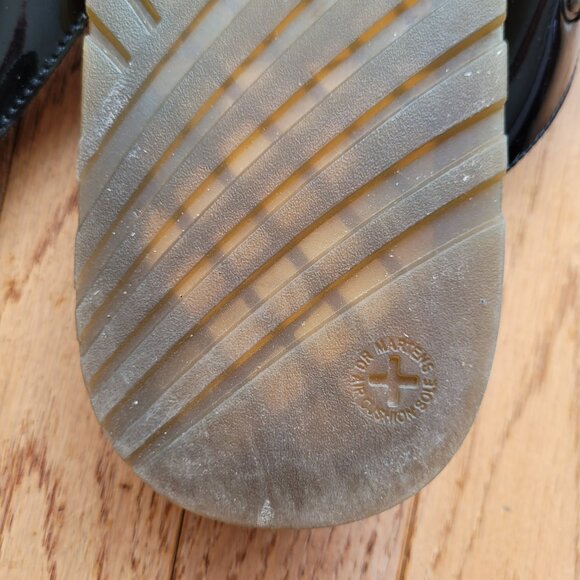 Dr Doc Martens Doria Black Patent Leather Flip Flop Sandal 9 - Picture 9 of 12